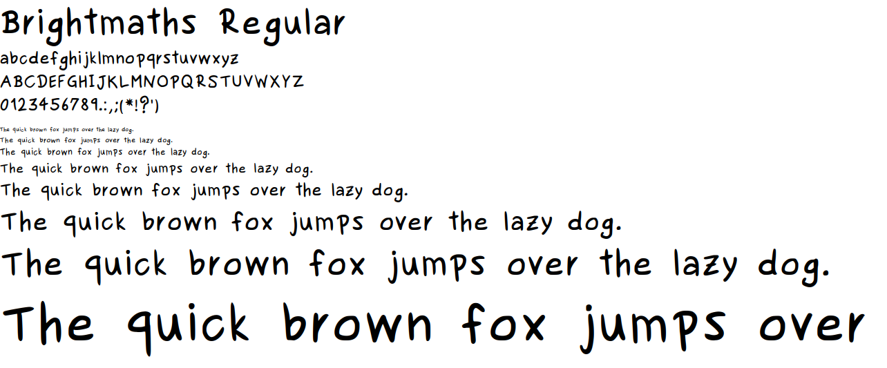 Brightmaths Font Font